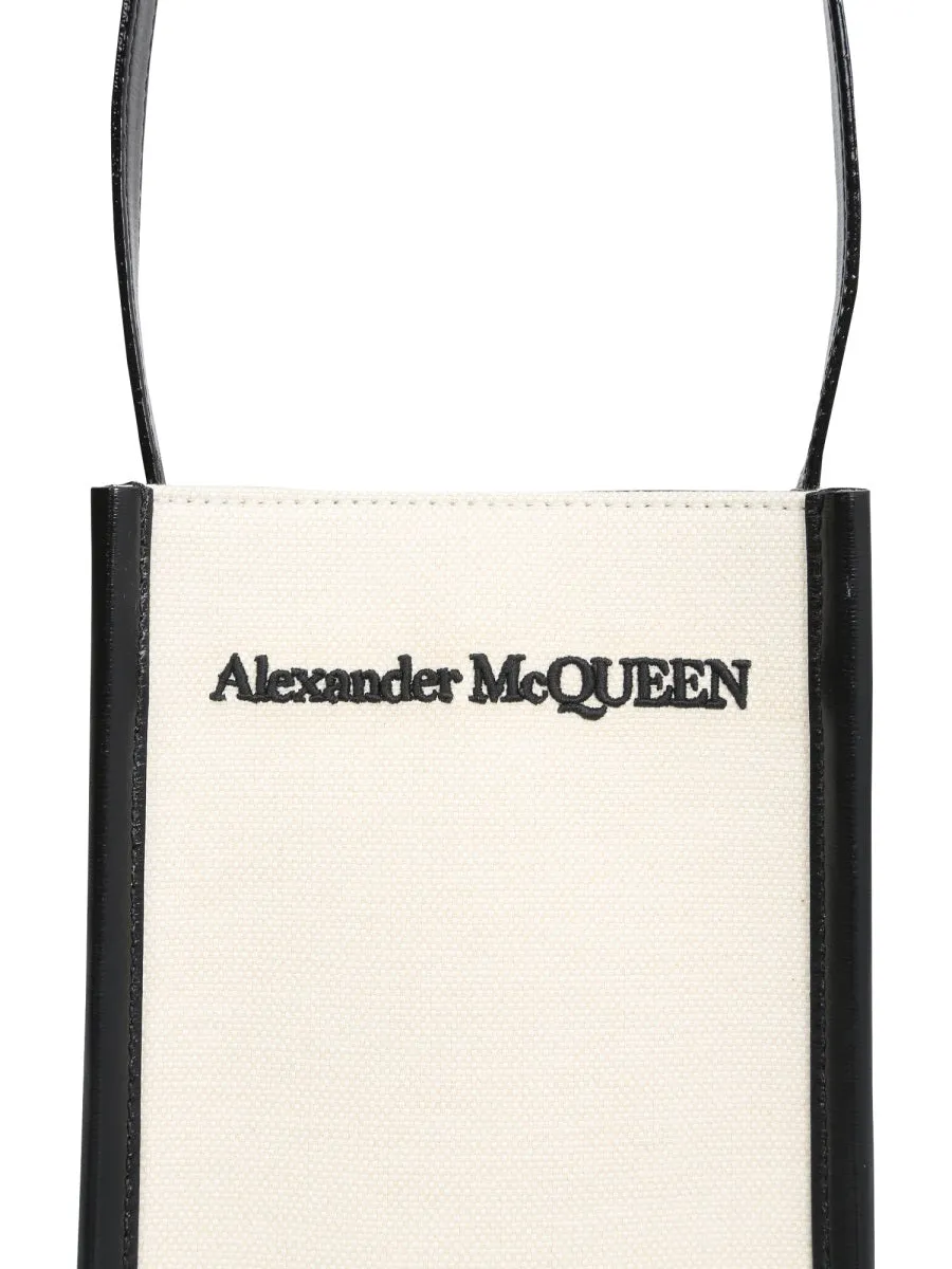 Alexander McQueen Contrast-Trimmed Mini Crossbody Bag