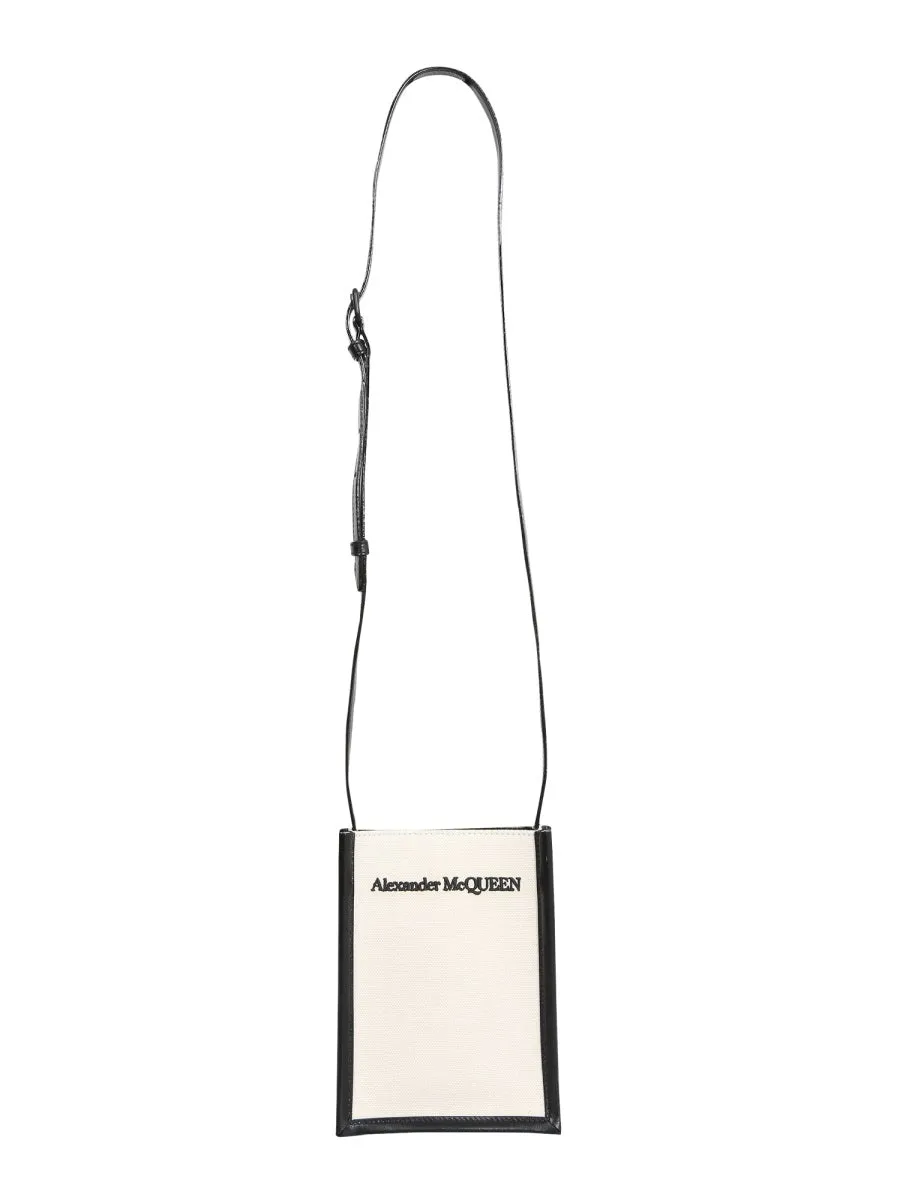 Alexander McQueen Contrast-Trimmed Mini Crossbody Bag