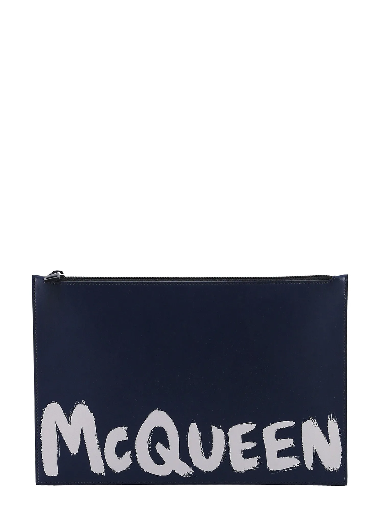 Alexander McQueen Graffiti Logo Printed Clutch Bag