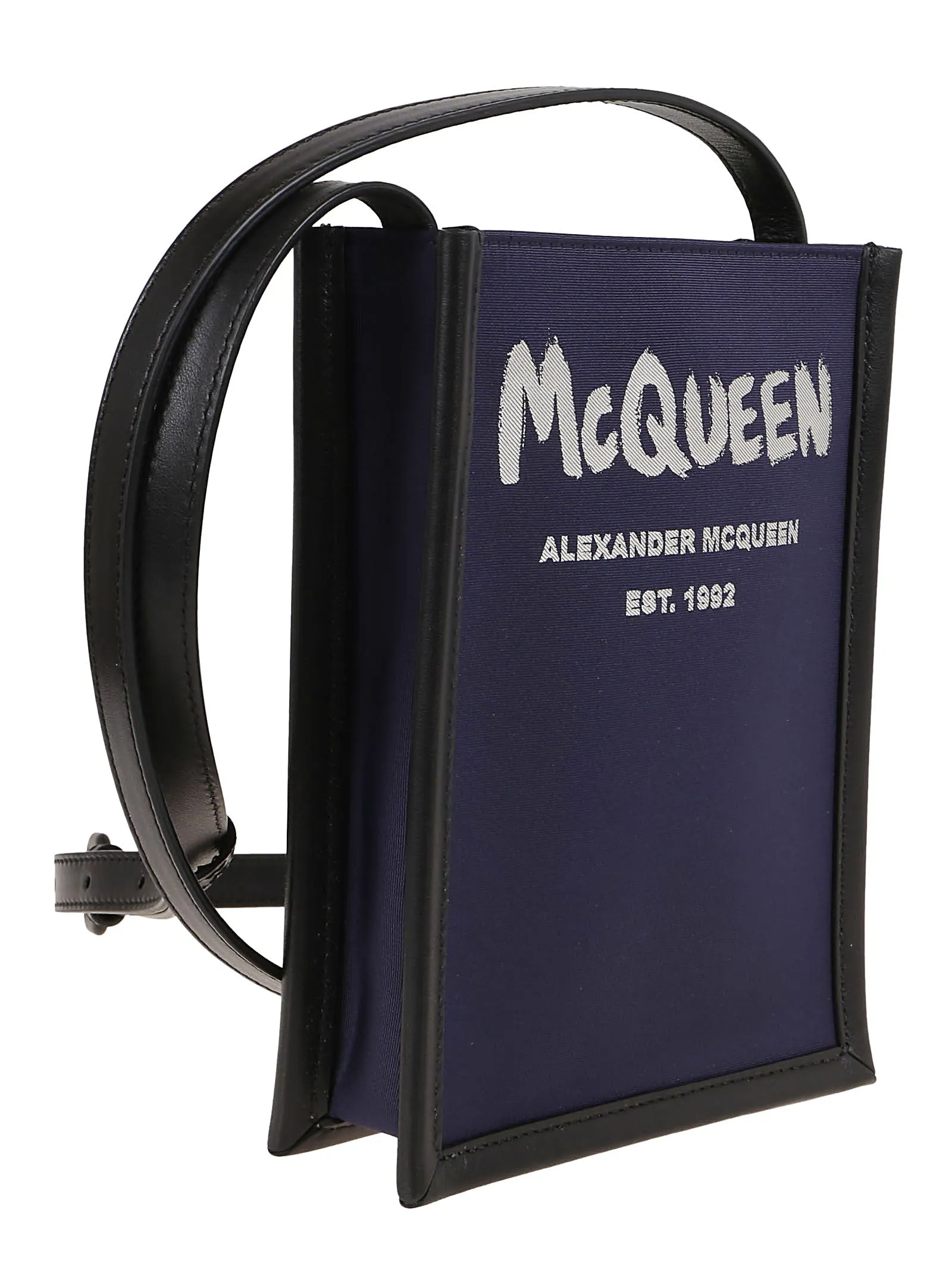 Alexander McQueen Graffiti Logo Printed Shoulder Bag