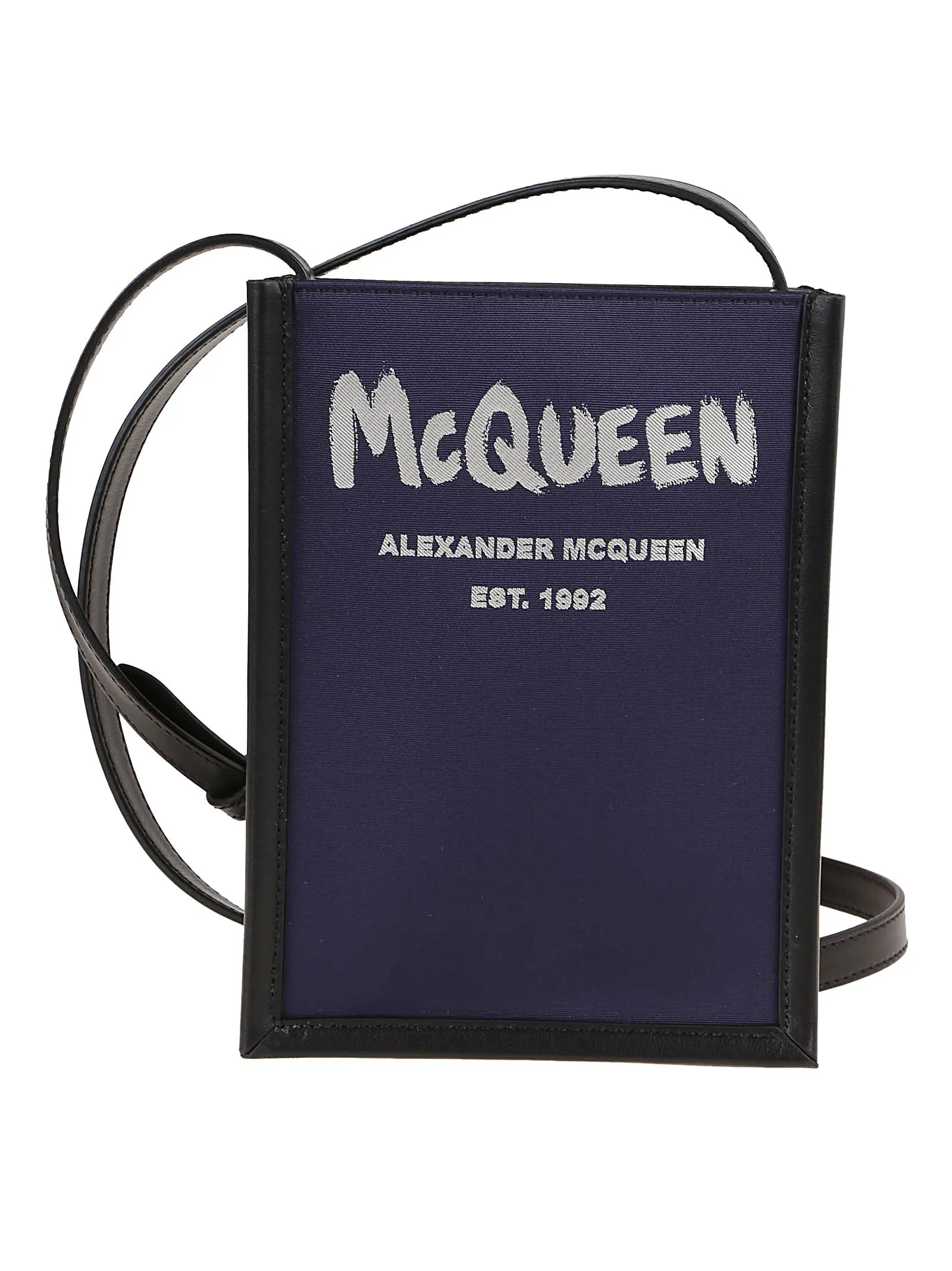 Alexander McQueen Graffiti Logo Printed Shoulder Bag