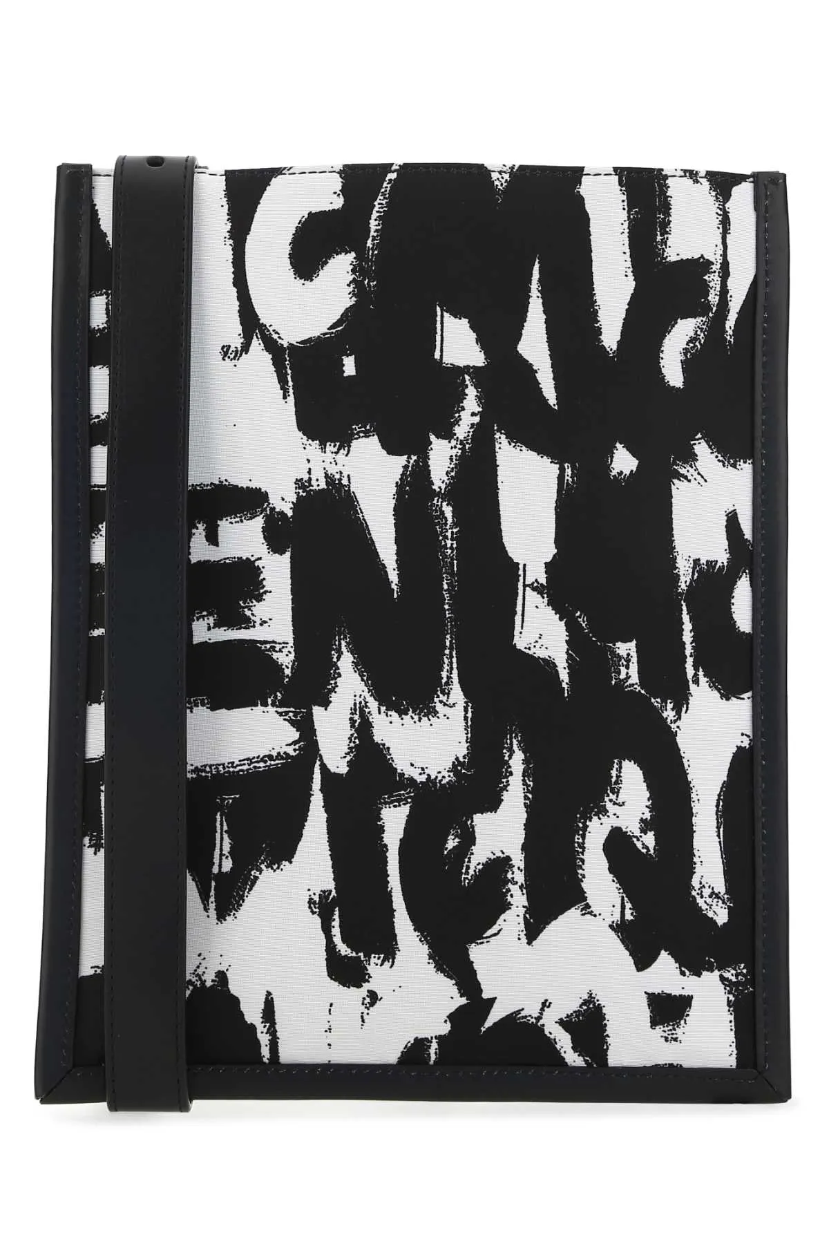 Alexander McQueen Graffiti-Printed Open Top Shoulder Bag