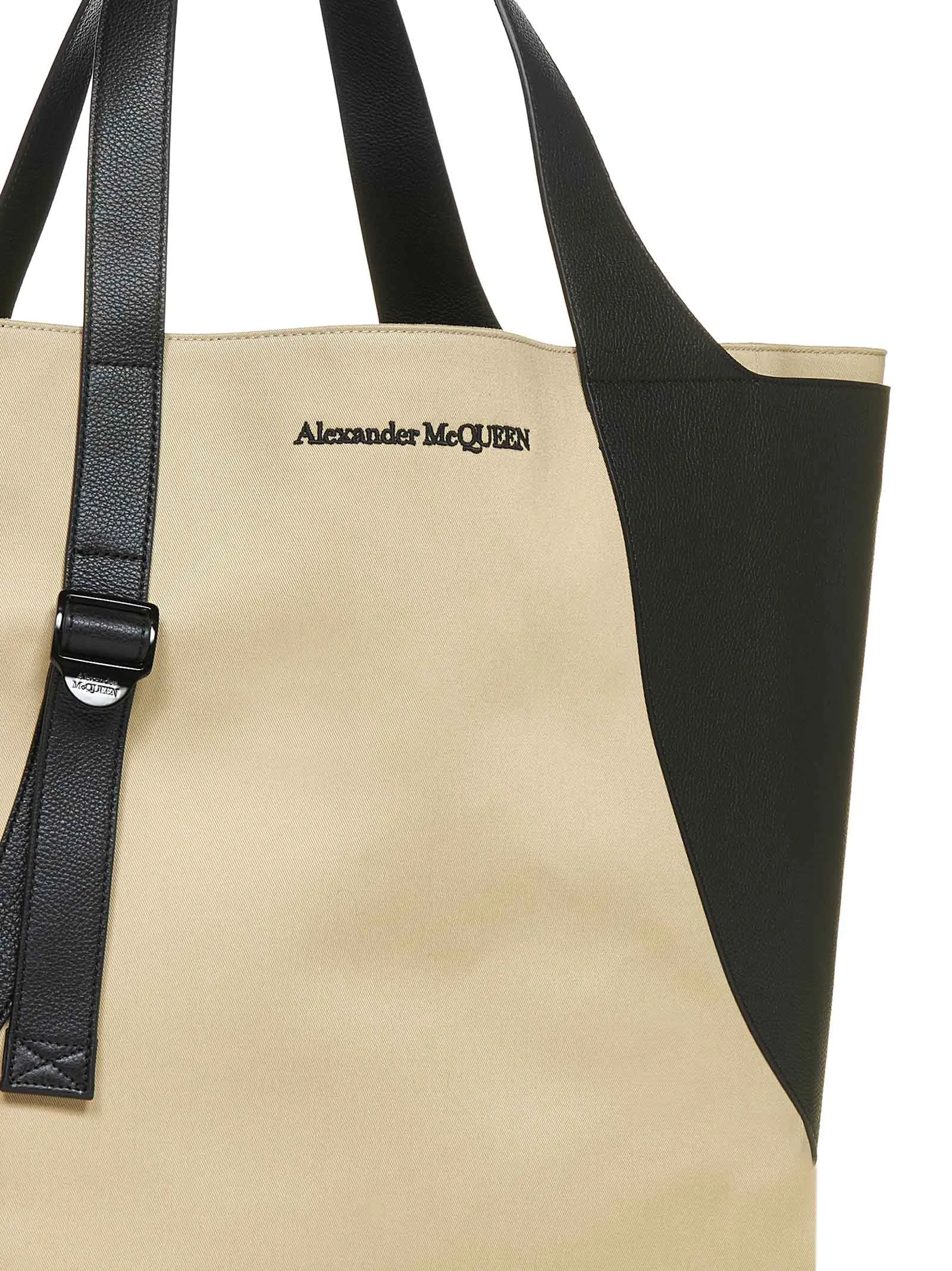 Alexander McQueen Harness Logo Detailed Tote Bag