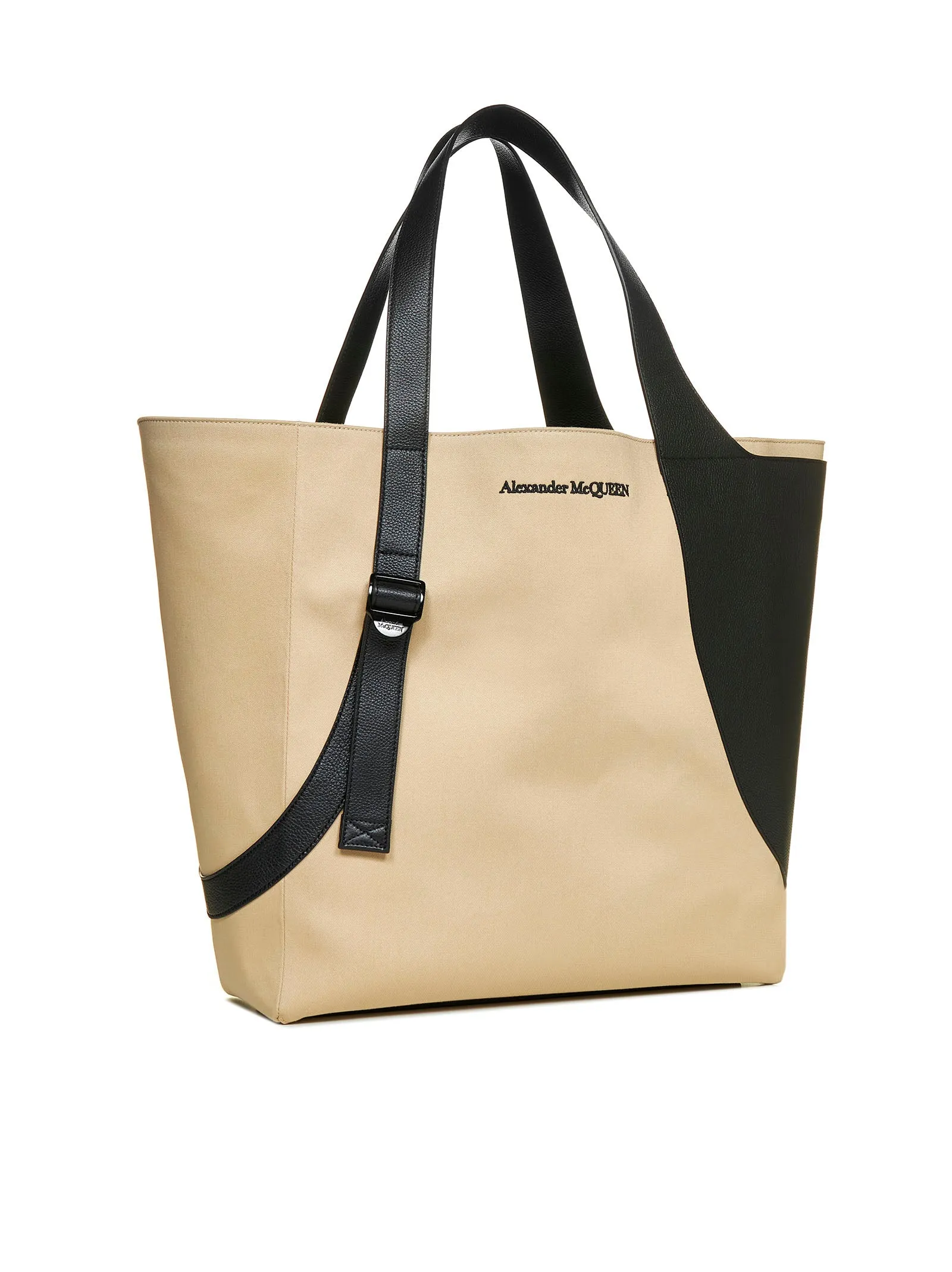 Alexander McQueen Harness Logo Detailed Tote Bag