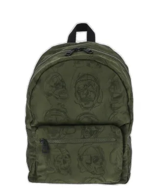 Alexander McQueen Logo Detailed Zip-Up Backpack