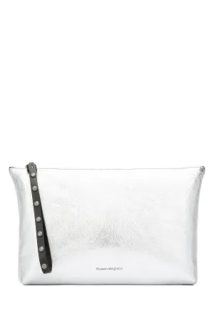 Alexander McQueen Logo Print Clutch Bag