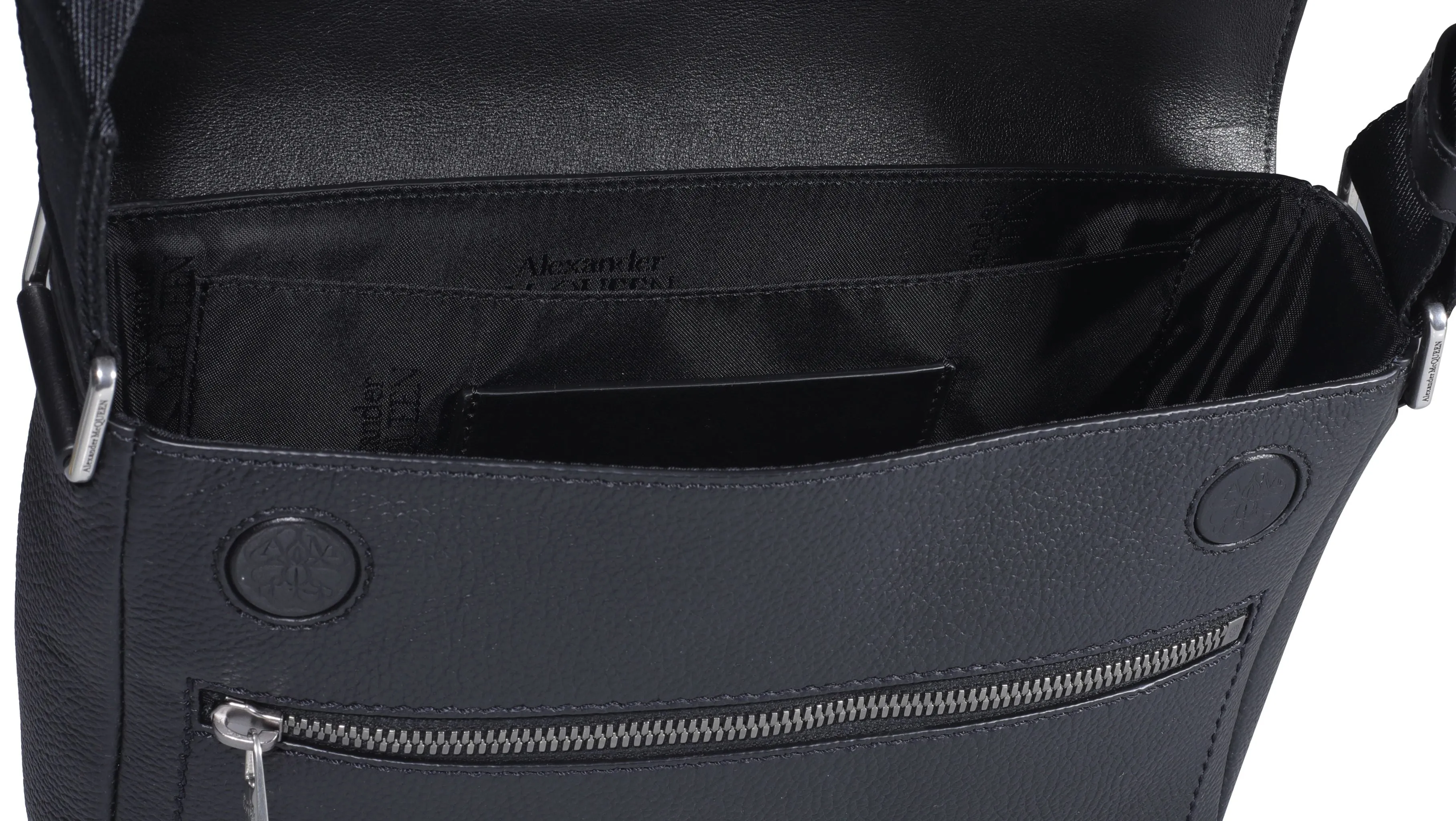 Alexander McQueen Logo Printed Messenger Bag