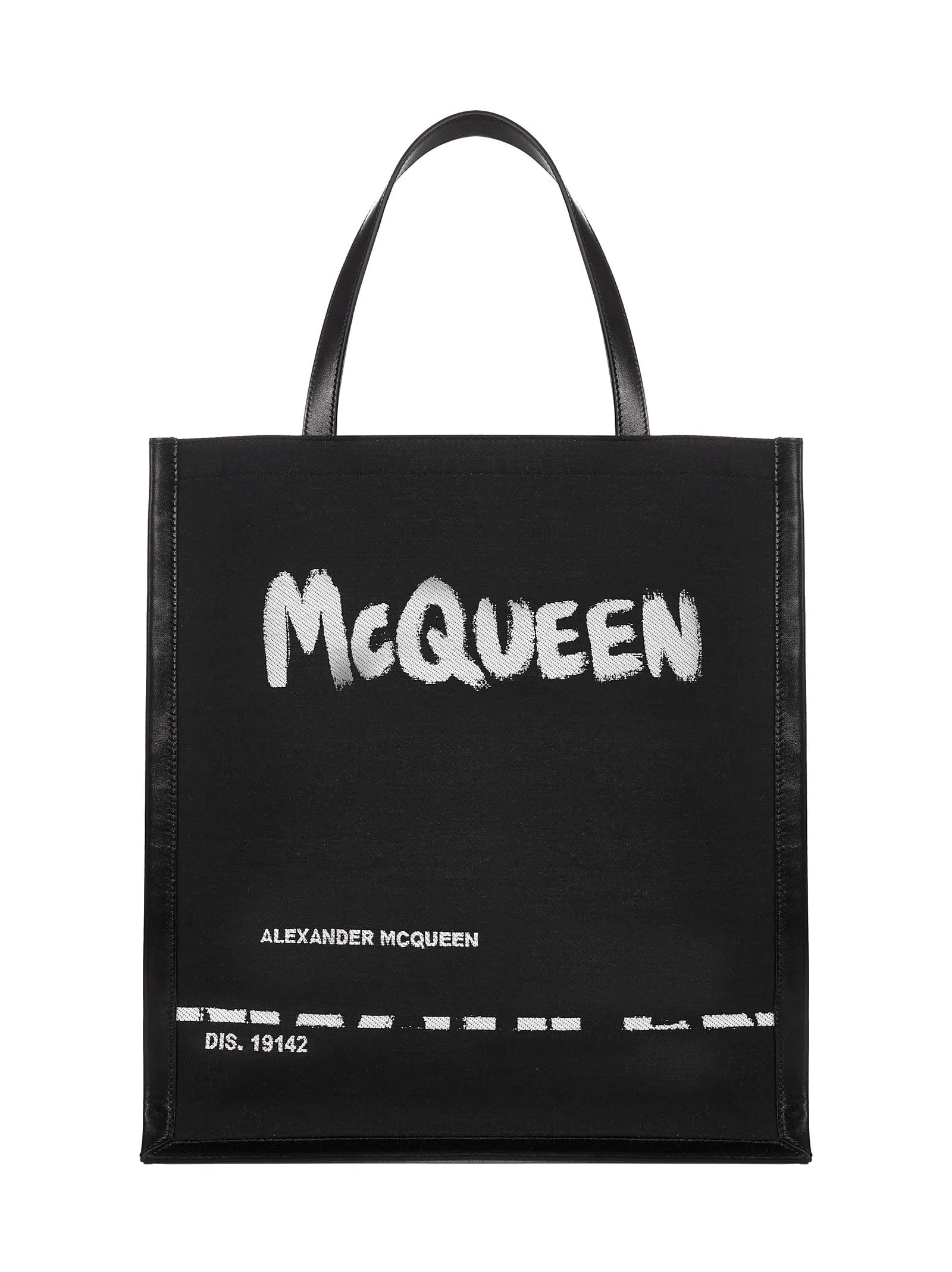 Alexander McQueen Logo Printed Top Handle Tote Bag