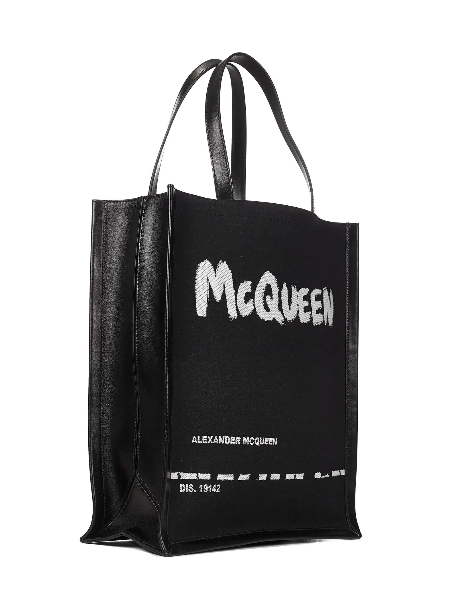 Alexander McQueen Logo Printed Top Handle Tote Bag
