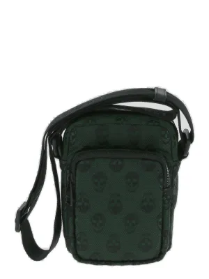 Alexander McQueen Skull Printed Zip-Up Messenger Bag