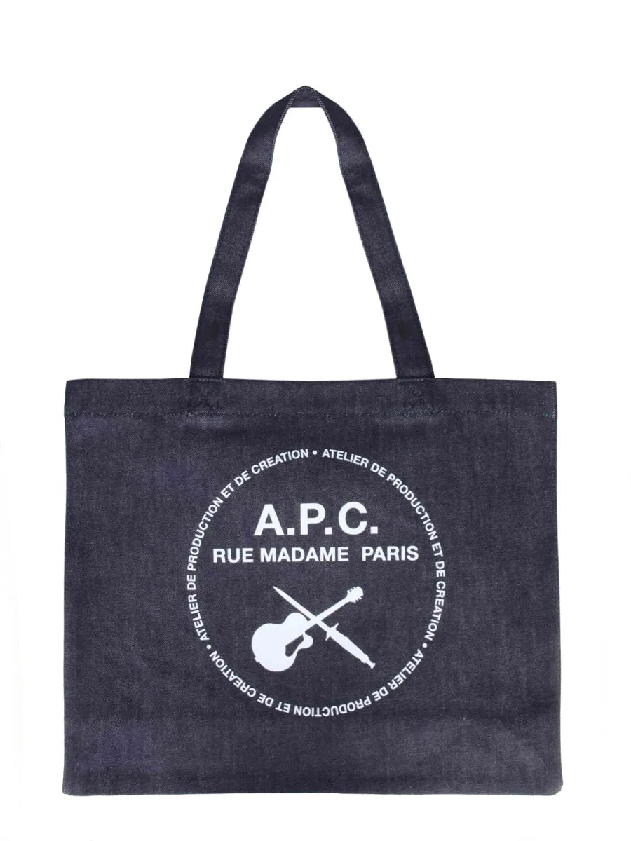 A.P.C. Guitare Poignard Shopping Tote Bag