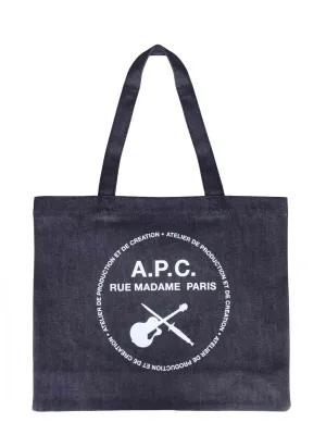 A.P.C. Guitare Poignard Shopping Tote Bag