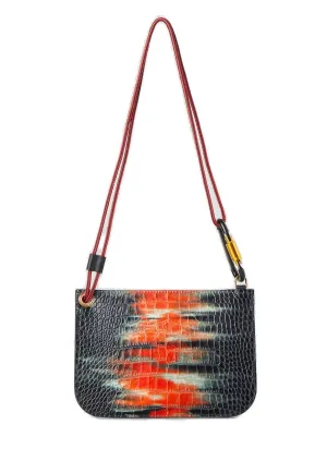 Aries Sunset Bobby Logo Plaque Embossed Crossbody Bag