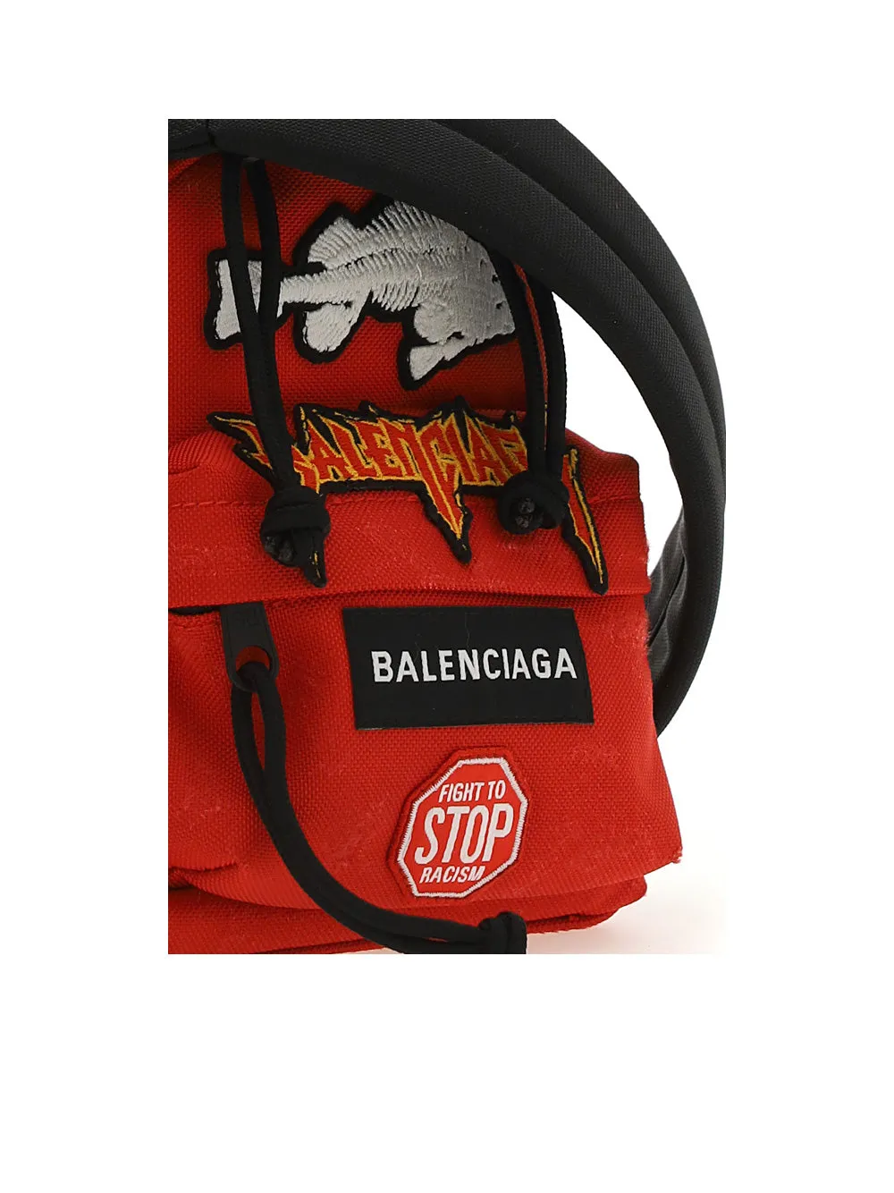 Balenciaga Logo Embroidered Crossbody Backpack