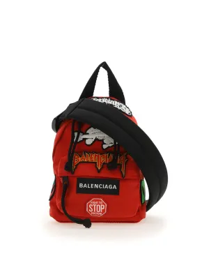 Balenciaga Logo Embroidered Crossbody Backpack