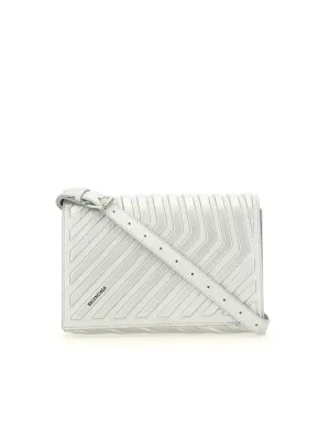 Balenciaga Logo Printed Flap Shoulder Bag