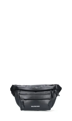Balenciaga Logo Printed Puffy Belt Bag