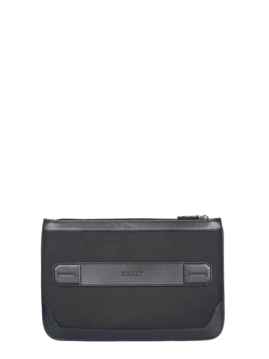 Bally Cayard Stripe Detailed Zipped Clutch Bag