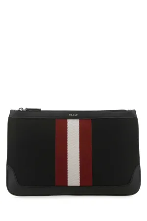 Bally Cayard Stripe Detailed Zipped Clutch Bag