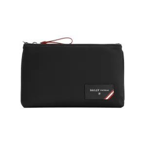 Bally Ferrel Logo Patch Zipped Clutch Bag