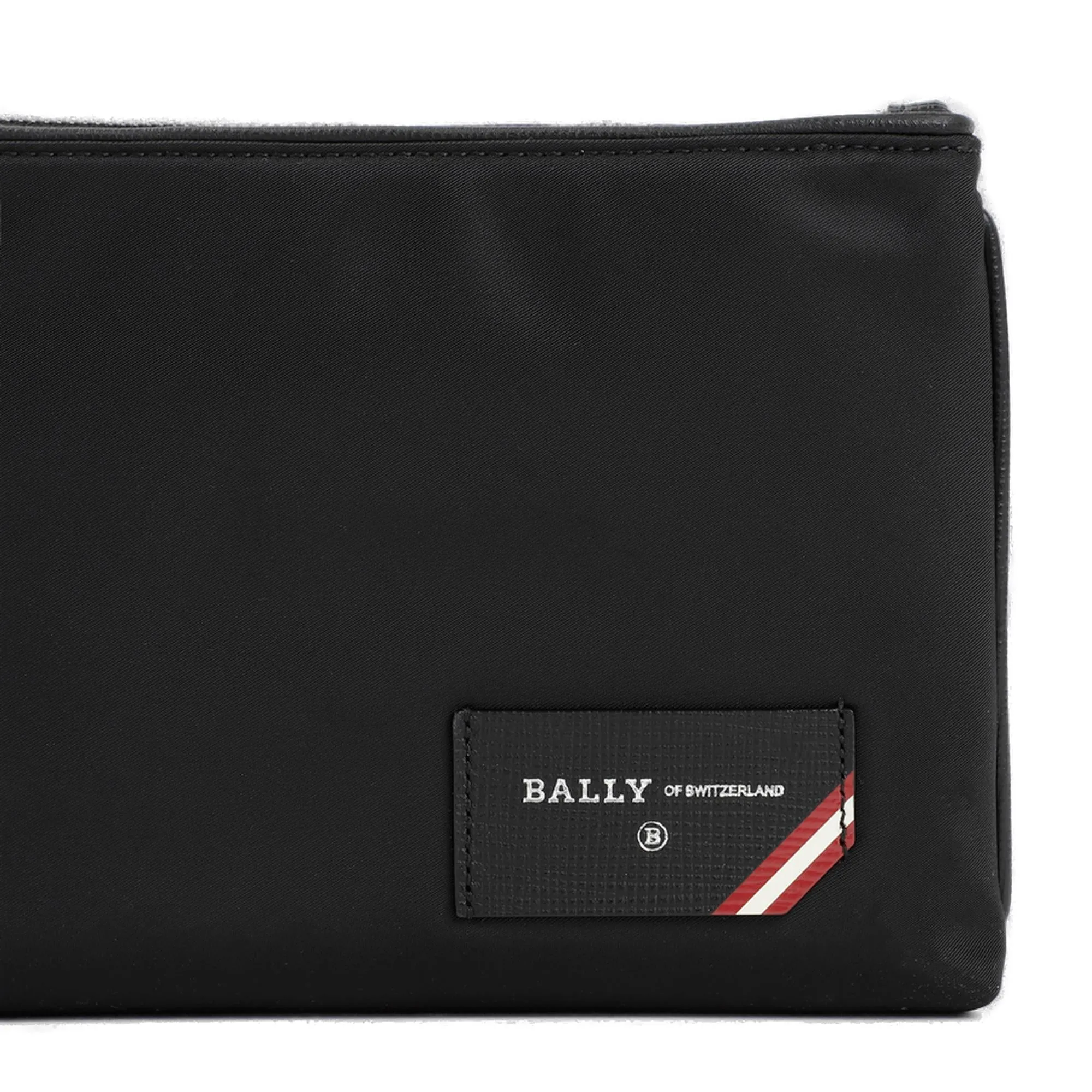 Bally Ferrel Logo Patch Zipped Clutch Bag