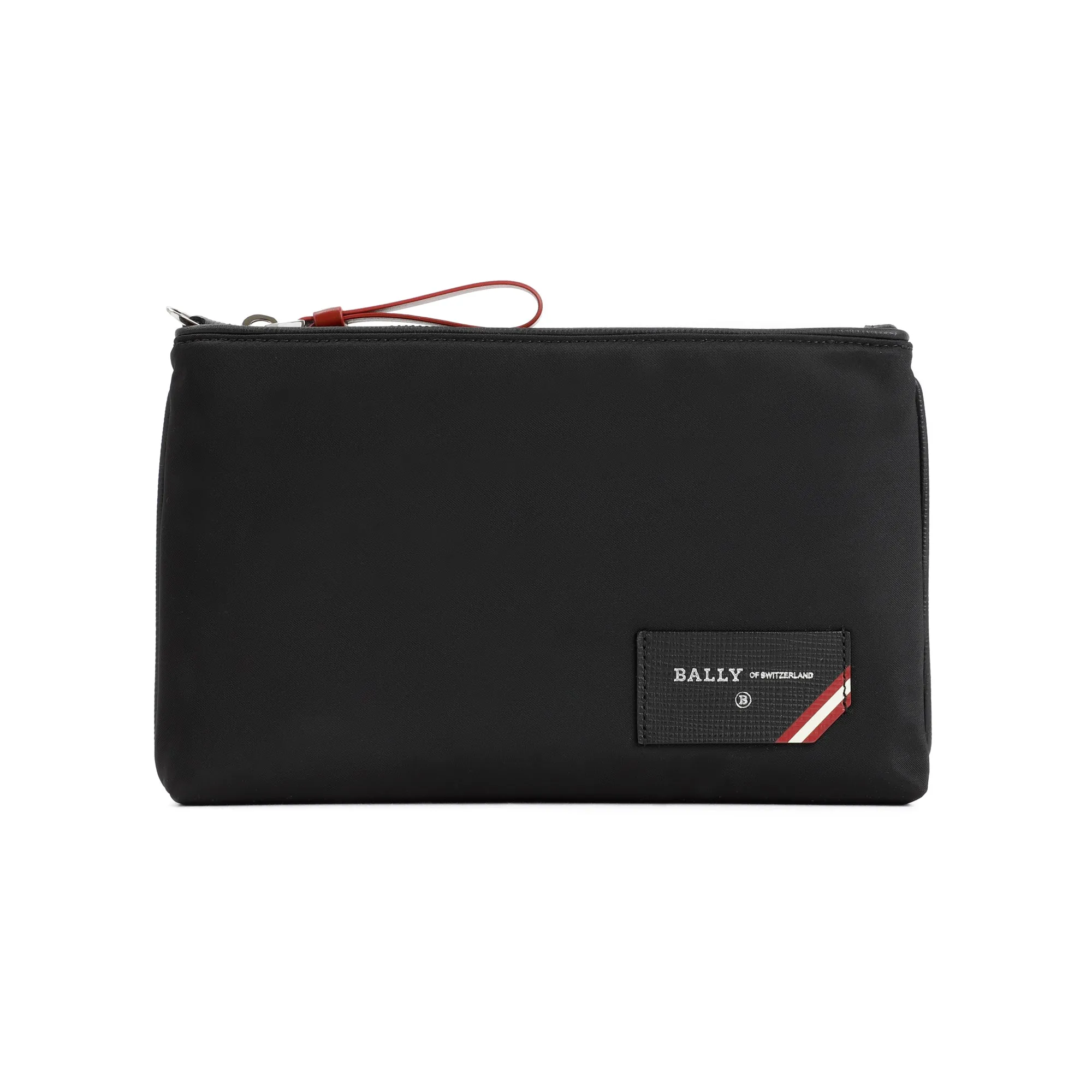 Bally Ferrel Logo Patch Zipped Clutch Bag