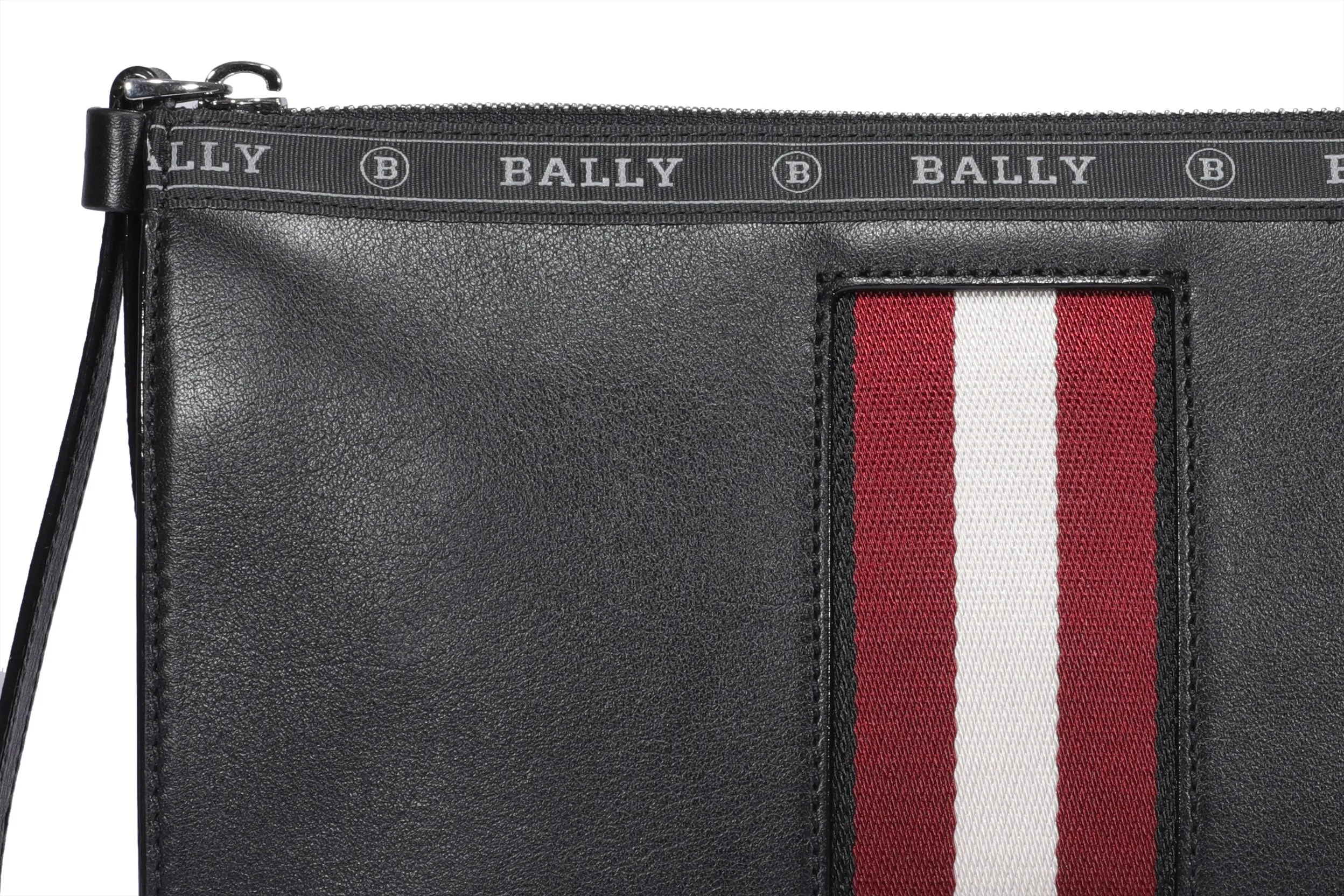 Bally Haig Logo Tape Trim Zipped Clutch Bag
