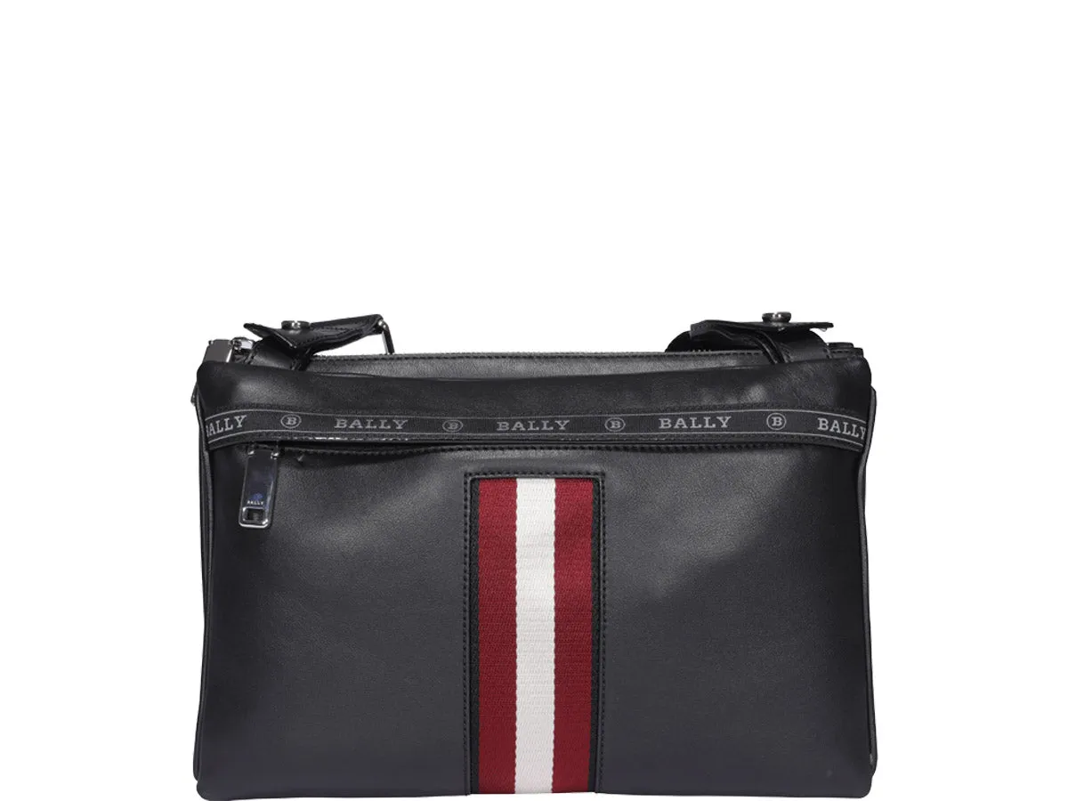 Bally Harvey Stripe Detailed Zipped Crossbody Bag