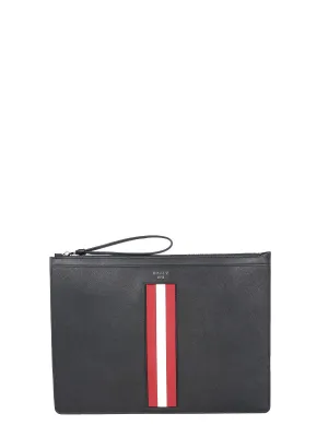 Bally Logo Detailed Zip-Up Clutch Bag