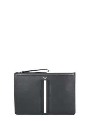 Bally Logo Detailed Zip-Up Clutch Bag
