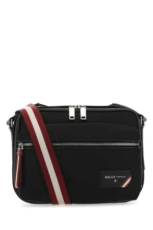 Bally Logo Patch Zip-Up Shoulder Bag