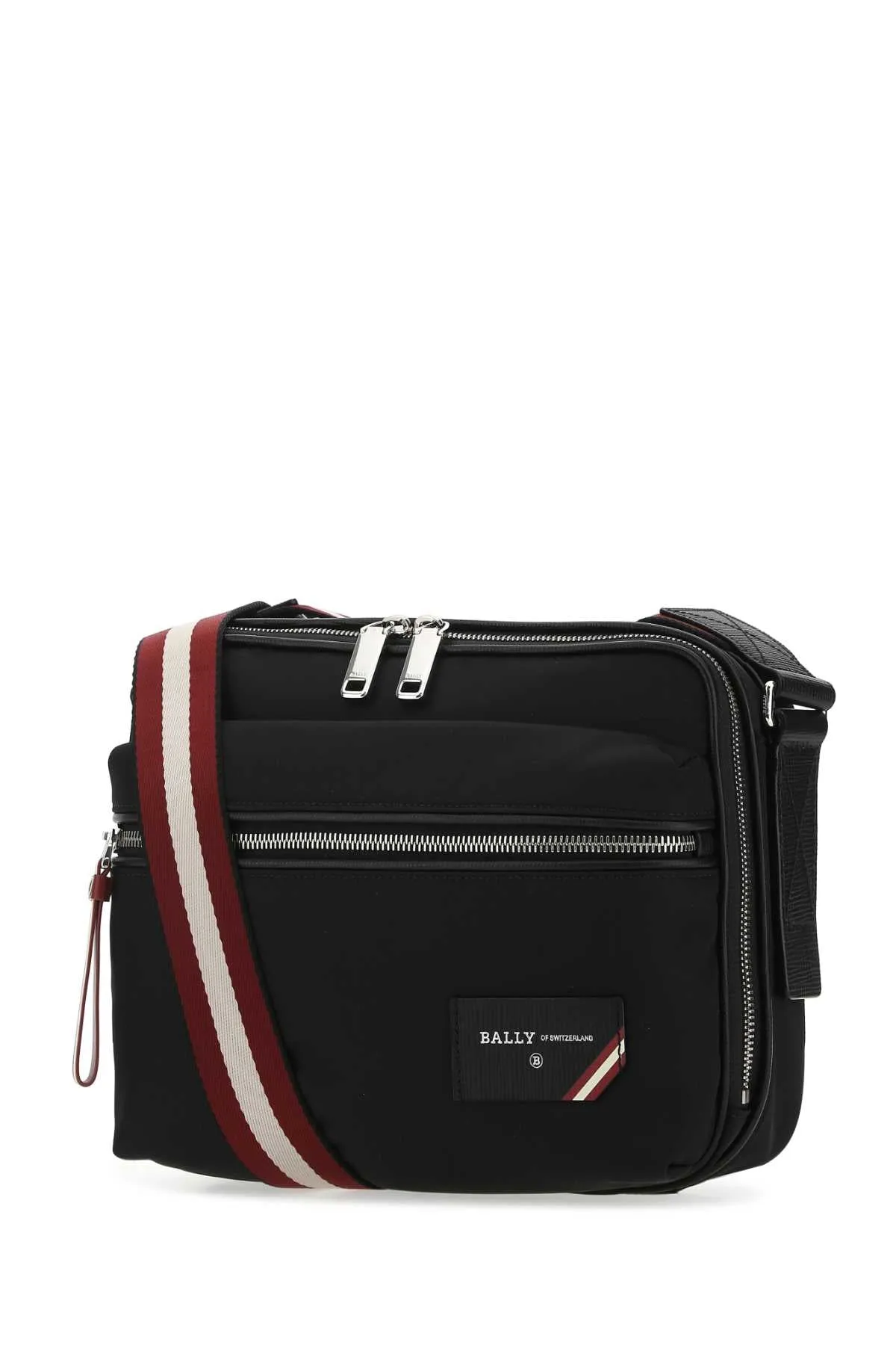 Bally Logo Patch Zip-Up Shoulder Bag