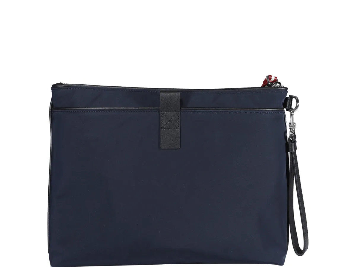 Bally Logo Printed Stripe Detailed Clutch Bag