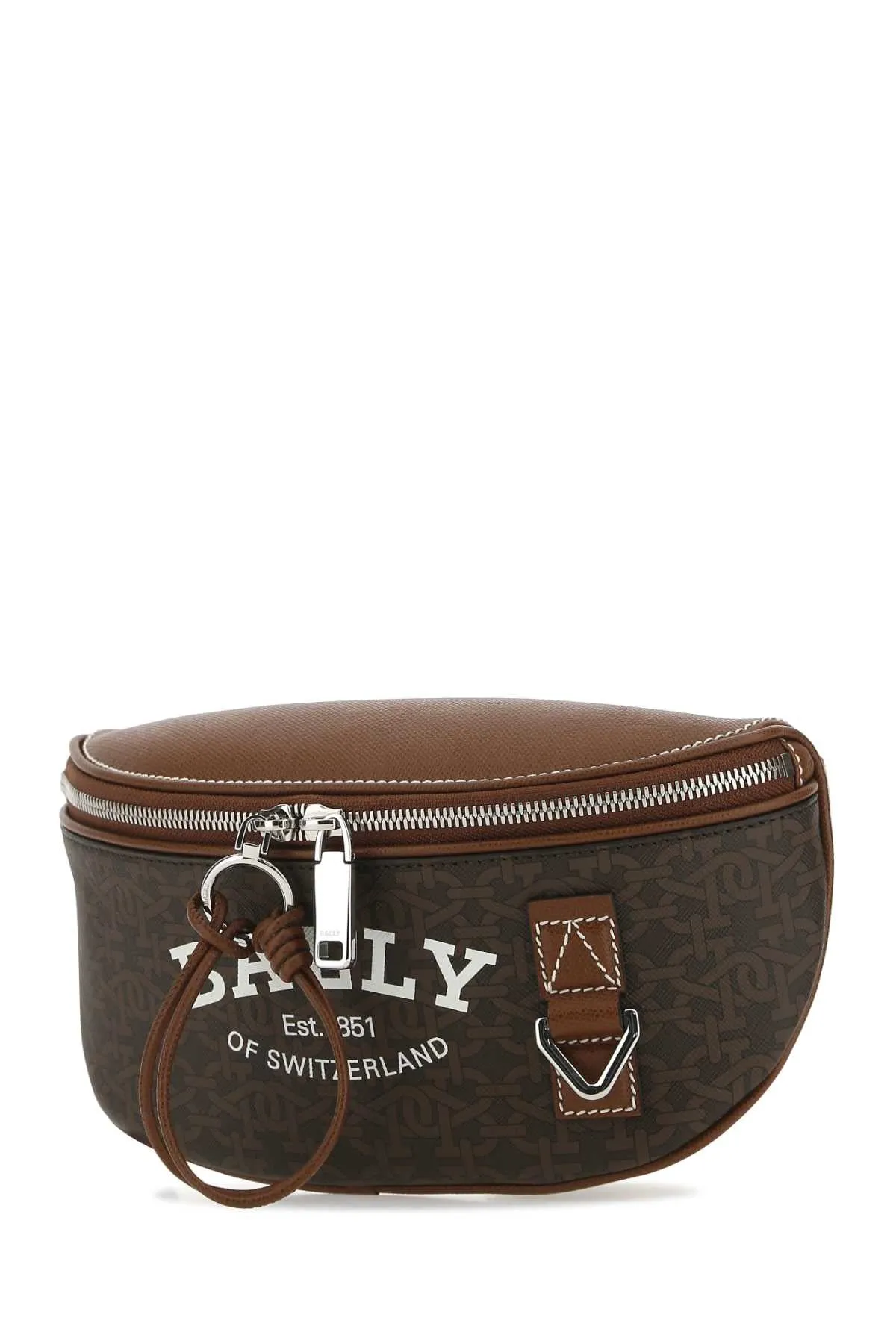 Bally Logo Printed Zip-Up Belt Bag