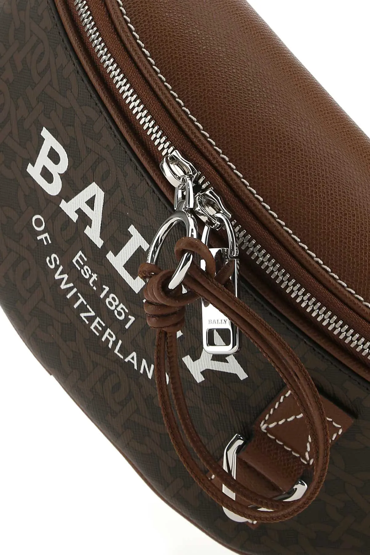 Bally Logo Printed Zip-Up Belt Bag