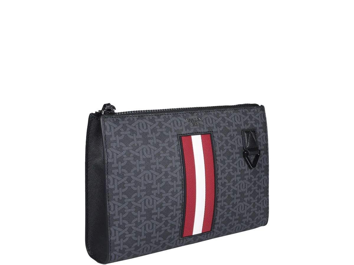 Bally Makid Logo Detailed Zipped Clutch Bag