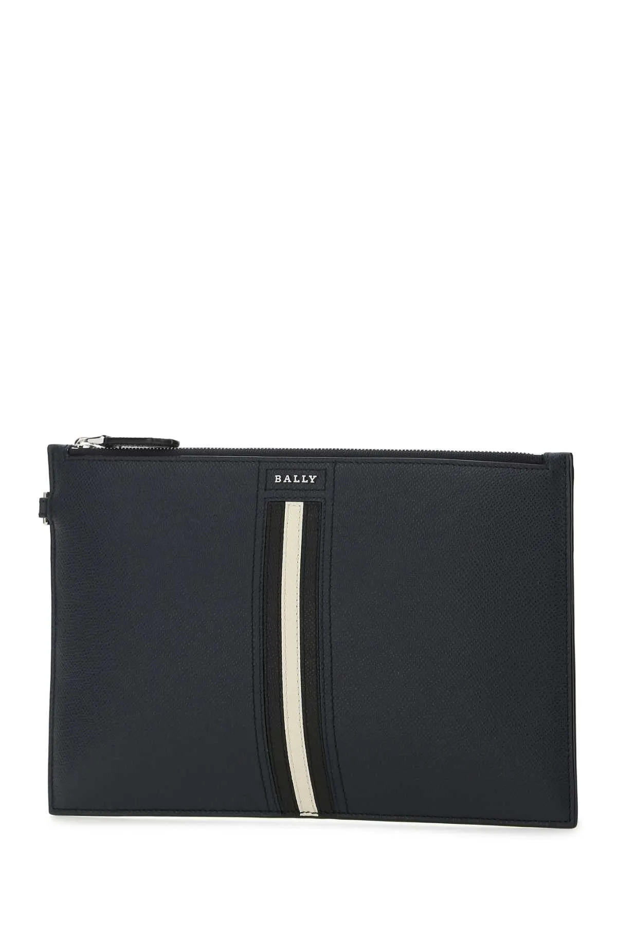Bally Tenery Striped Zipped Clutch Bag