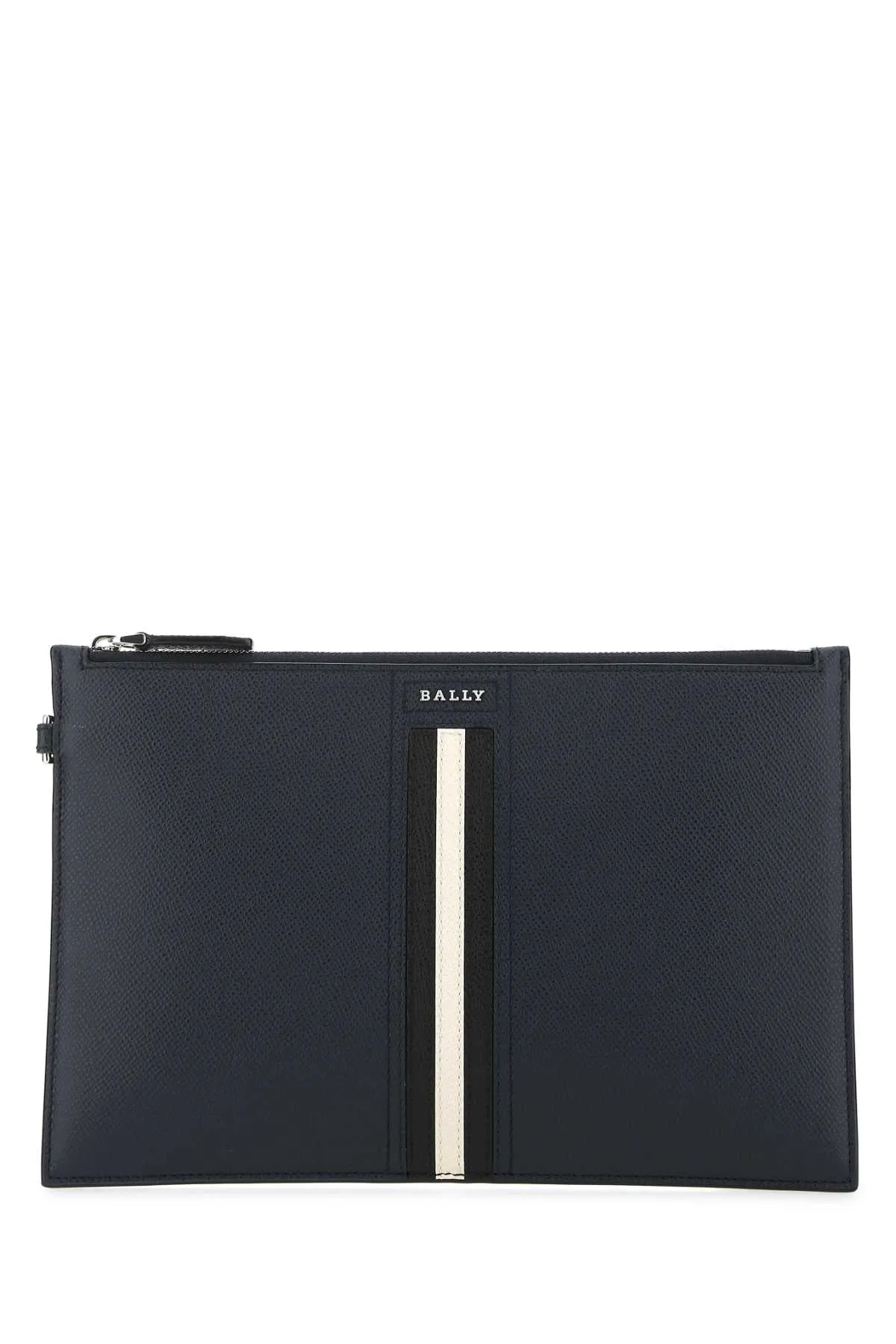 Bally Tenery Striped Zipped Clutch Bag