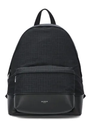 Balmain Monogram All-Over Printed Backpack