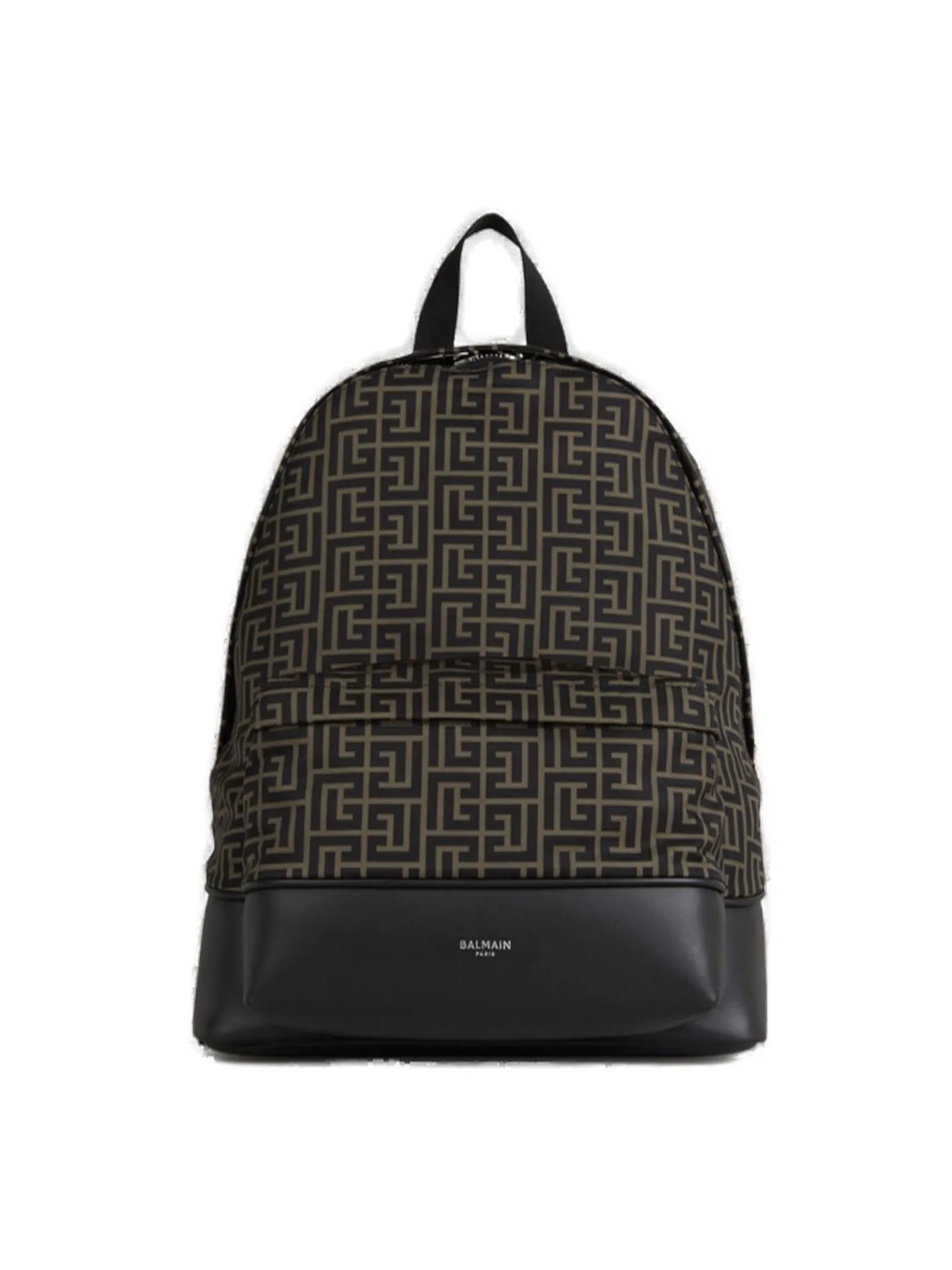 Balmain Monogram Pattern Zipped City Backpack