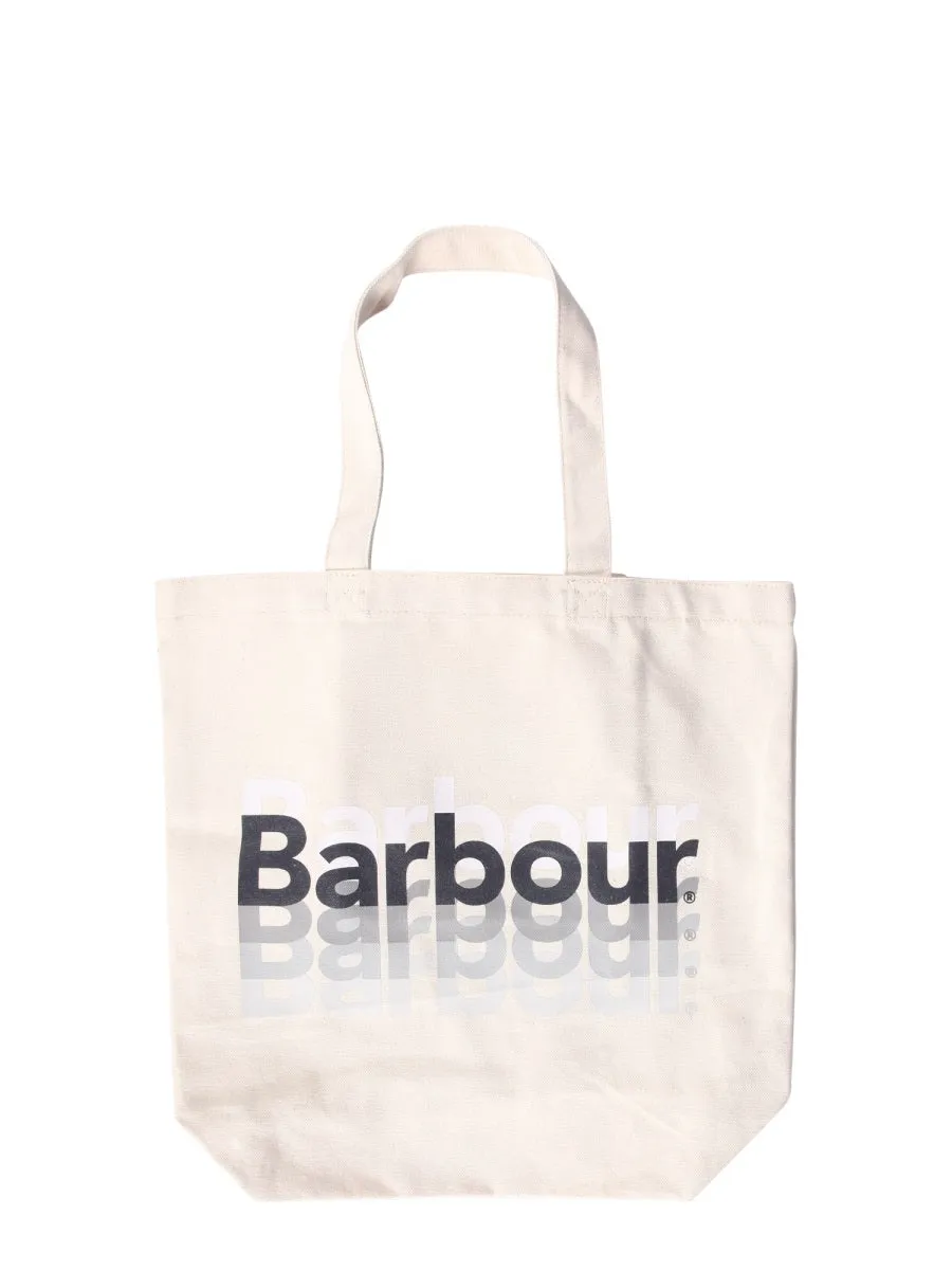 Barbour Logo Printed Tote Bag