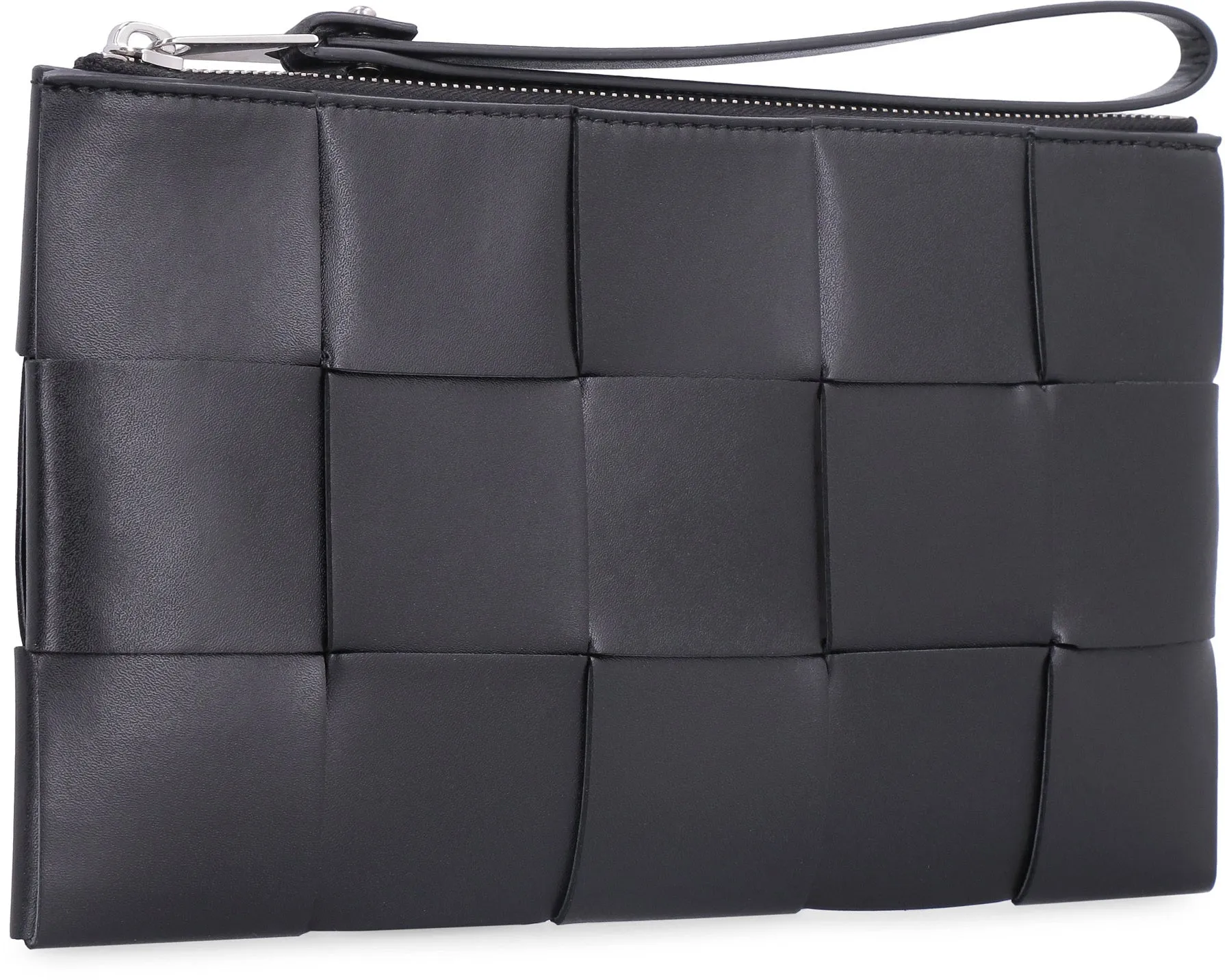 Bottega Veneta Intrecciato Zip-Up Clutch Bag