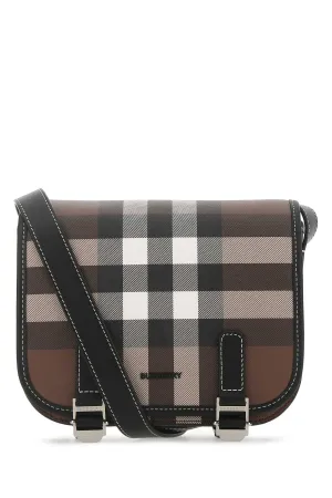 Burberry Check Pattern Foldover Shoulder Bag