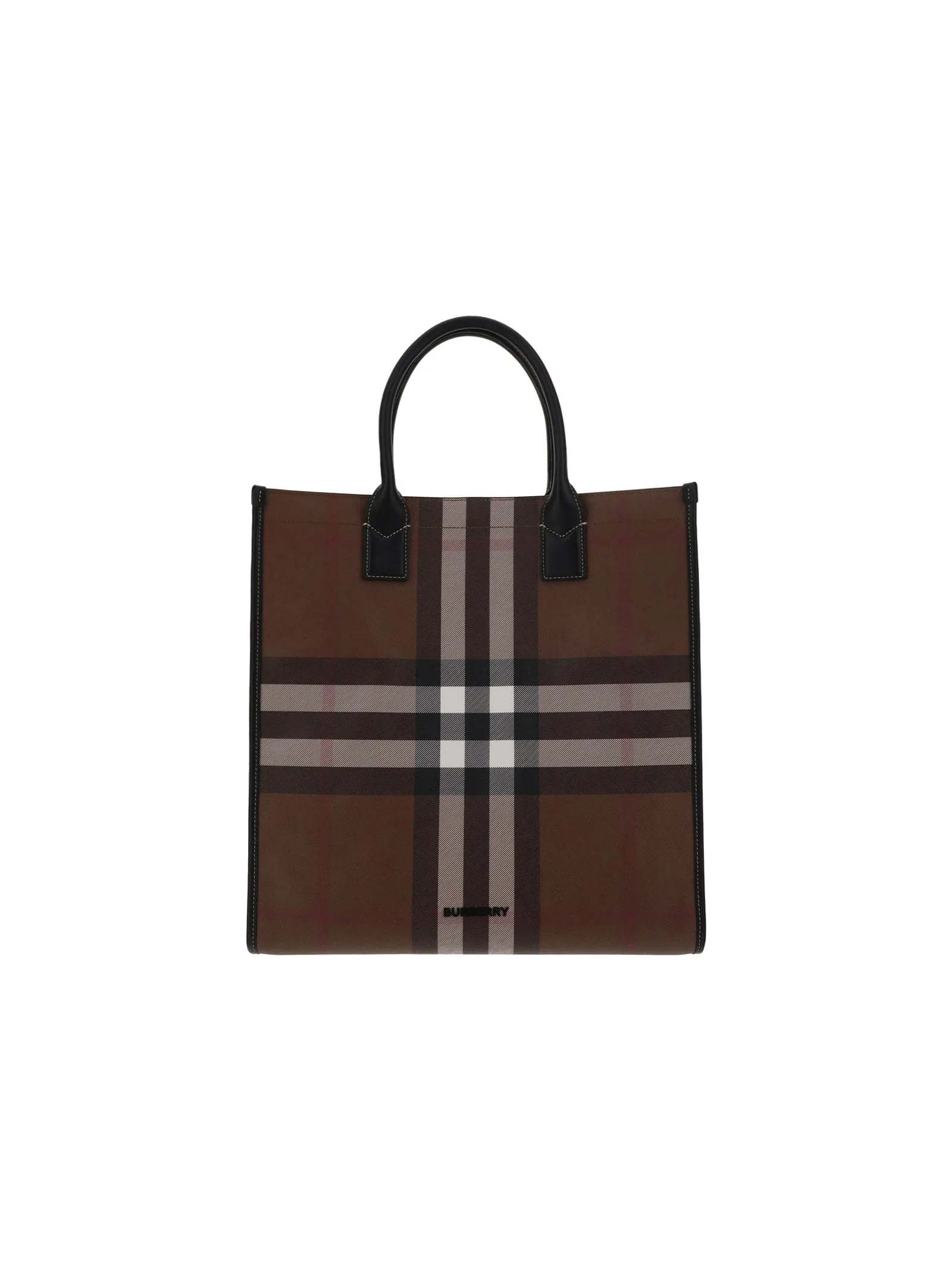 Burberry Check Patterned Tote Bag
