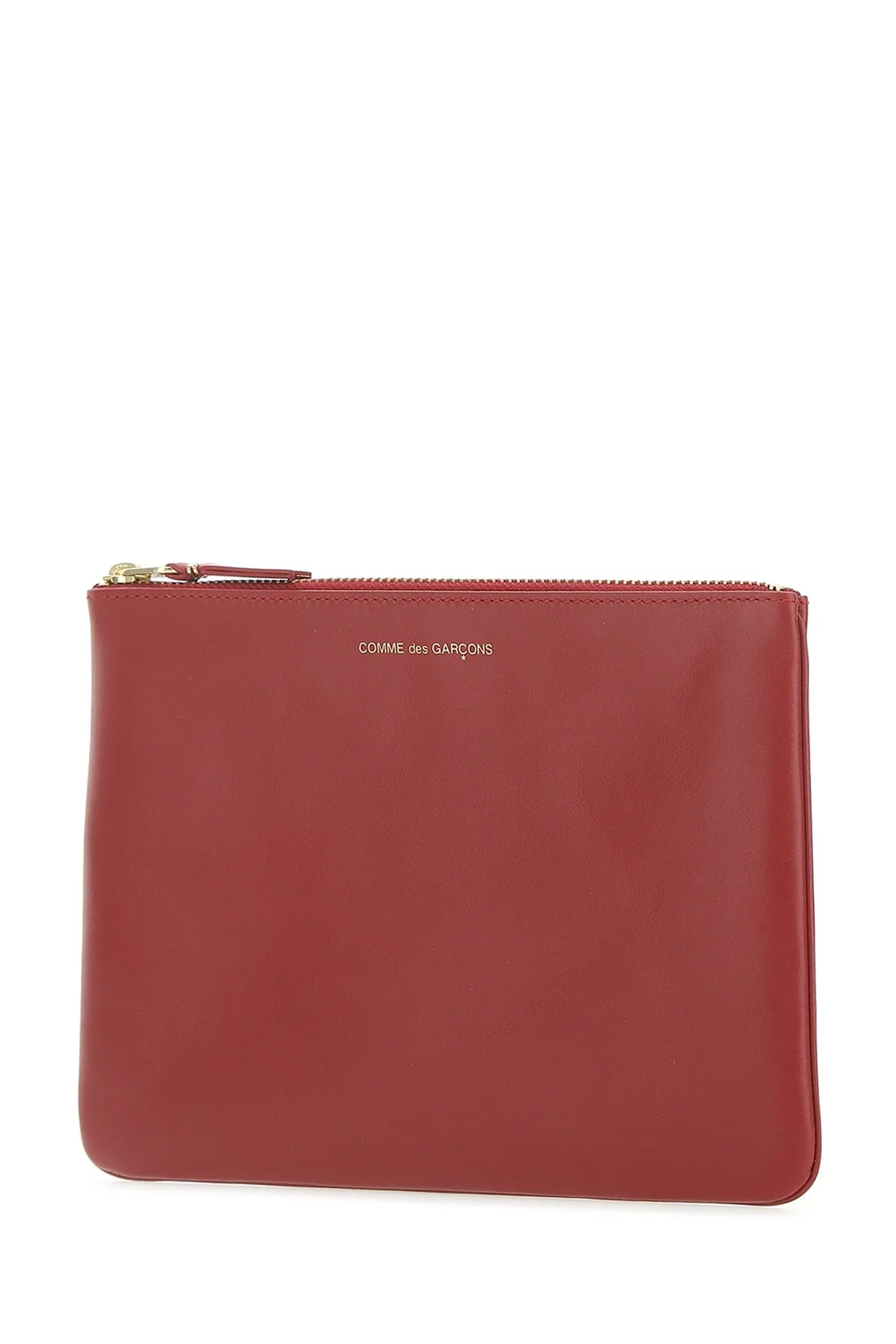Comme des Garons Wallet Logo Print Clutch Bag