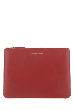 Comme des Garons Wallet Logo Print Clutch Bag