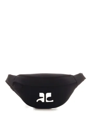 Courrges Logo Patch Zipped Belt Bag