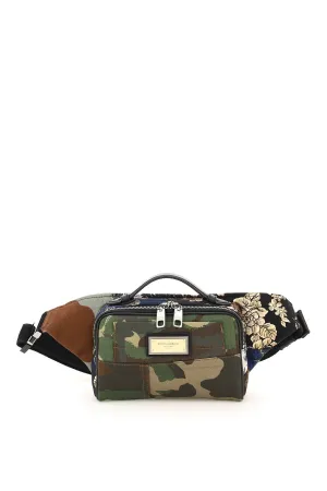 Dolce & Gabbana Camouflage Patchwork Belt Bag