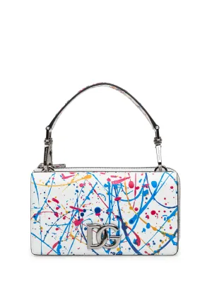 Dolce & Gabbana Foldover Top Logo Plaque Shoulder Bag