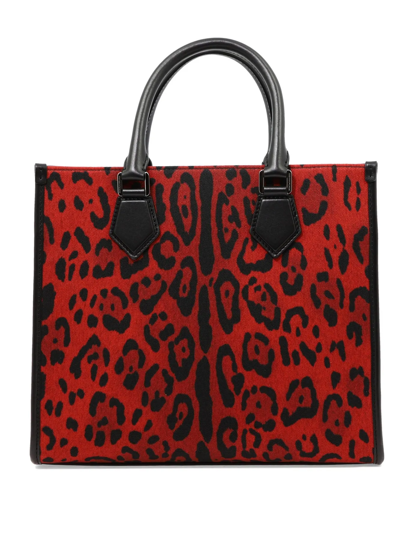 Dolce & Gabbana Logo Embroidered Animal-Print Medium Tote Bag